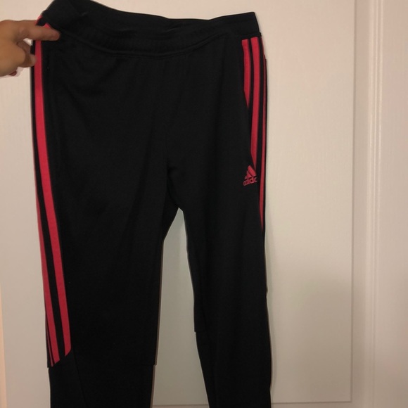 Adidas pants, coral pink stripes - Picture 1 of 5